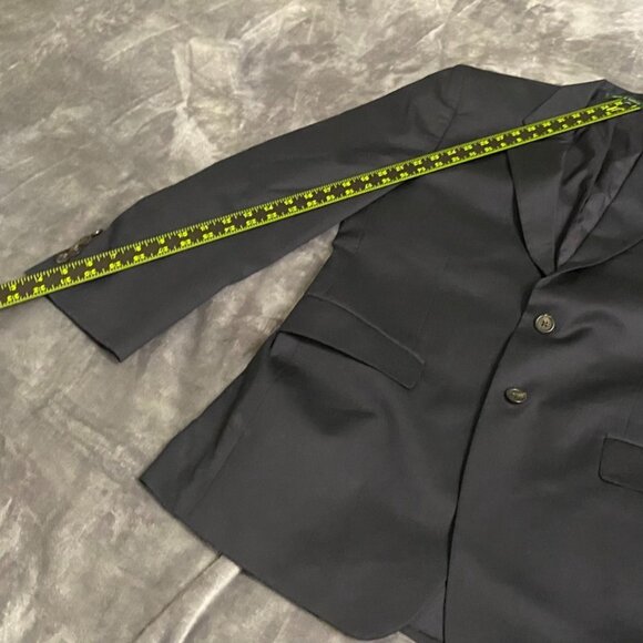Lauren Ralph Lauren Mens Blazer Jacket 38R Black Wool 2-Button Single Breasted - Picture 9 of 16